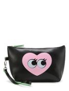 Shein Heart & Eye Pattern Pu Makeup Bag