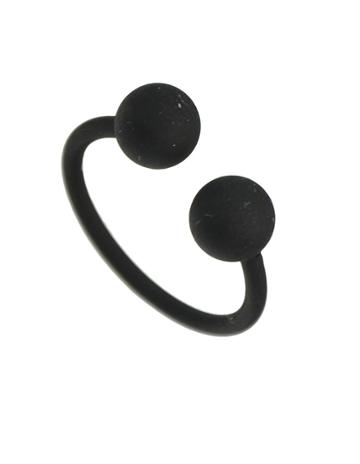 Shein Black Women Metal Cuff Rings