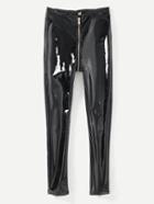 Shein Zipper Fly Patent Leather Pants