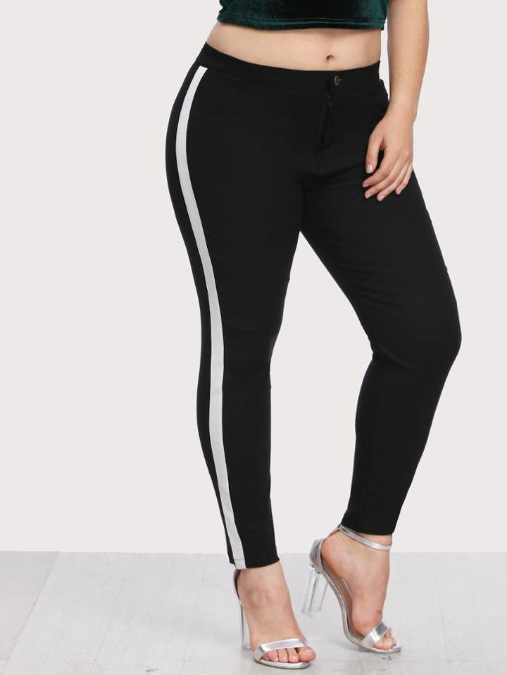 Shein Contrast Stripe Side Leggings