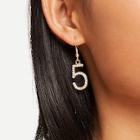 Shein Figure Shaped Rhinestone Drop Earrings