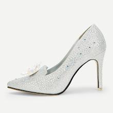 Shein Rhinestone Decor Glitter Stiletto Heels