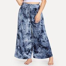 Shein Plus Tie Dye Wide Leg Drawstring Pants