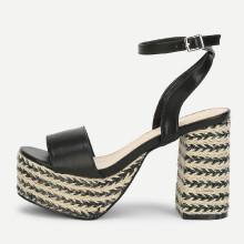 Shein Ankle Strap Platform Heeled Sandals
