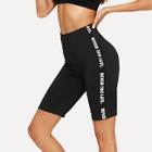 Shein Letter Print Leggings Shorts