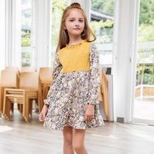 Shein Toddler Girls Calico Print Ruffle Hem Dress