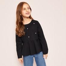Shein Girls Pearl Detail Top