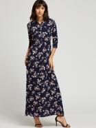 Shein Calico Print Shirtwaist Chiffon Dress