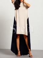 Shein Color Block High Low Dress