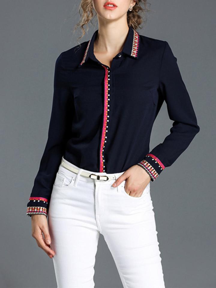 Shein Ribbon Hem Shirt