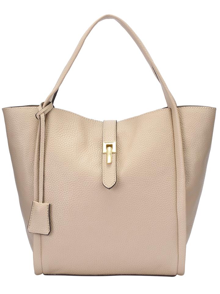 Shein Beige Two Pieces Pu Tote Bag