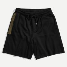 Shein Men Zipper Side Drawstring Shorts