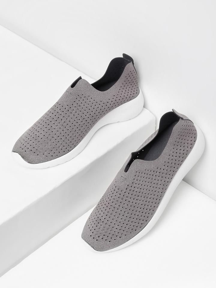 Shein Suede Low Top Slip On Sneakers