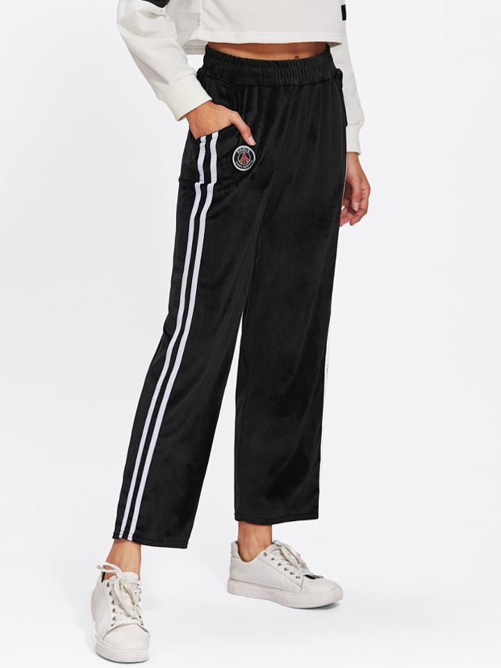 Shein Tape Side Velvet Pants