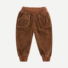 Shein Toddler Boys Pocket Detail Solid Corduroy Pants