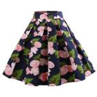Shein Fruit Print Box Pleated Skirt