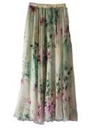 Shein Florals Elastic Waist Skirt