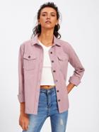 Shein Rolled Up Sleeve Pocket Jacket