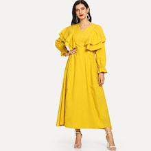 Shein Ruffle Detail Longline Dress
