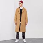 Shein Men Single Breasted Waterfall Collar Coat