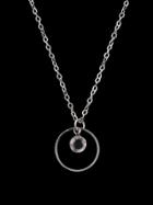 Shein Silver Chain With Beads Circle Pendant Necklace Collier Femme