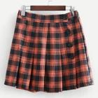 Shein Button Detail Plaid Pleated Skirt