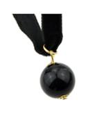 Shein Black Velvet Pearl Choker Necklace