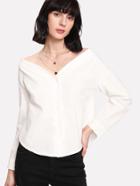 Shein V Neckline Single Breasted Top