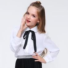 Shein Toddler Girls Tie Neck Solid Blouse