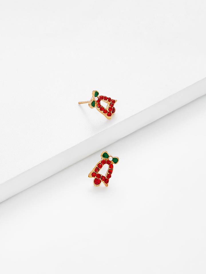 Shein Faux Pearl & Bow Design Drop Earrings