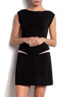 Rosewe Novelty Color Block Round Neck Cap Sleeve Mini Dress