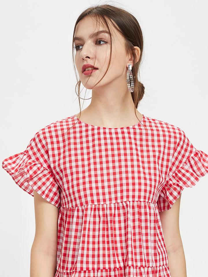 Shein Lattice Hoop Drop Earrings