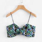 Shein Abstract Print Twist Cami Top