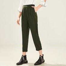 Shein Rolled Up Hem Solid Crop Pants