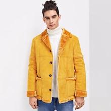 Shein Men Button Up Fleece Coat