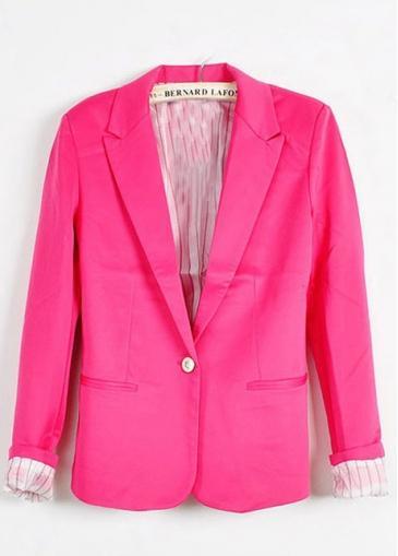 Rosewe Comfy Long Sleeve Turndown Collar Rose Single Breasted Suit
