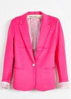 Rosewe Comfy Long Sleeve Turndown Collar Rose Single Breasted Suit