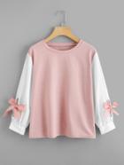 Shein Bow Tie Sleeve Sweatshirt