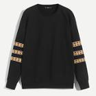 Shein Men Drop Shoulder Embroidered Detail Pullover