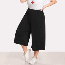 Shein Plus Elastic Waist Culotte Pants