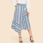 Shein Striped Print Belted Skirt