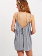 Shein Grey U Back Split Tank Top