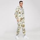 Shein Men Drawstring Hoodie Tie Dye Top & Pants Set