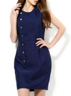 Shein Navy Crew Neck Sheath Dress