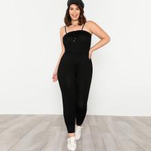 Shein Plus Cami Strap Solid Peg Jumpsuit
