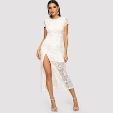 Shein Keyhole Back Solid Dress