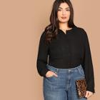 Shein Plus Notch Collar Shirt
