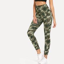 Shein High Waist Camo Print Skinny Leggings