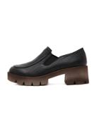 Shein Black Chunky Sole Slip On Loafers