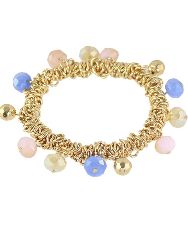 Shein Pink Bohemian Style Beads Wrap Bracelet
